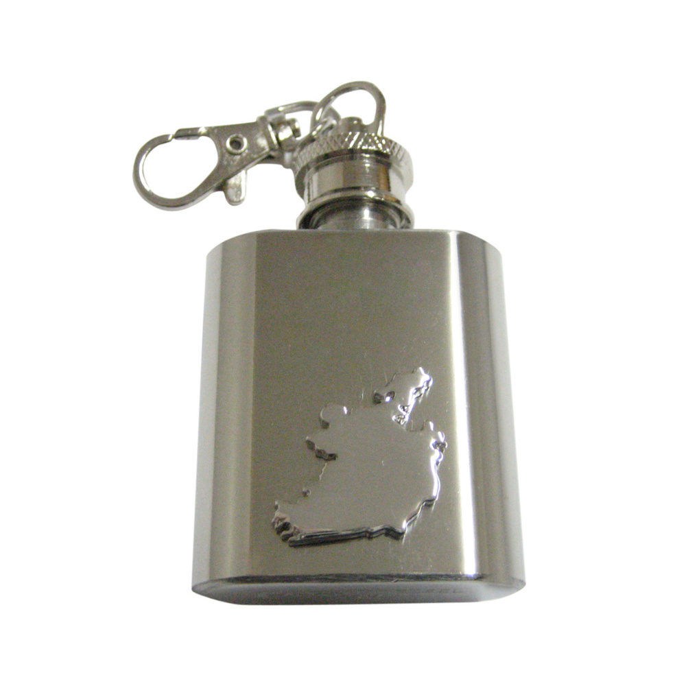 Ireland Map Shape Keychain Flask - image 1